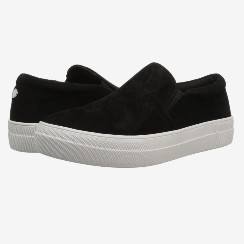 Steve Madden Gills Platform Sneaker Black Suede Women’s 8